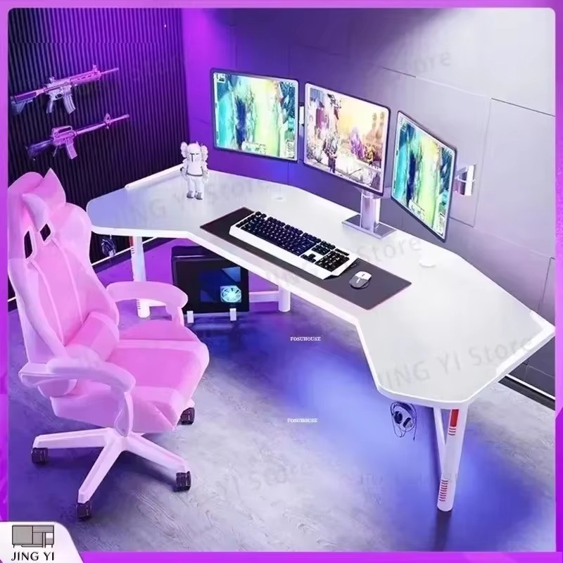 โต๊ะเกมมิ่งมืออาชีพ โต๊ะคอมพิว - Desk Setup L Shaped บทวิจารณ์และราคา